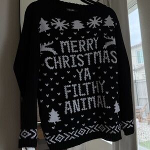 Black and White Christmas Sweater